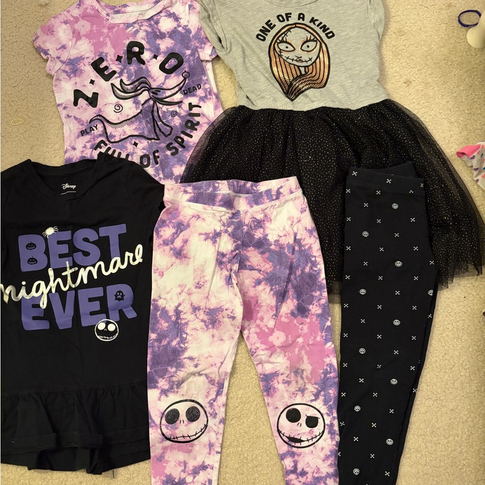 Disney spotted zebra Nightmare Before Christmas Set - size 8